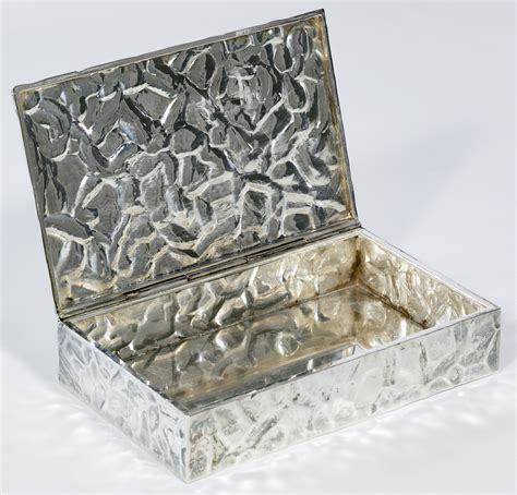 Silvered Hammered Box 